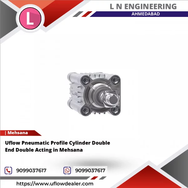Uflow Pneumatic Profile Cylinder Double End Double Acting In Mehsana
