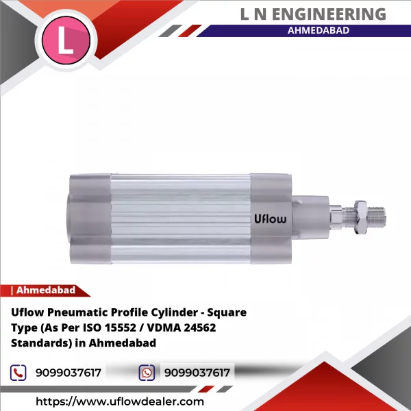Uflow Pneumatic Profile Cylinder - Square Type (As Per ISO 15552 / VDMA 24562 Standards) In Ahmedabad