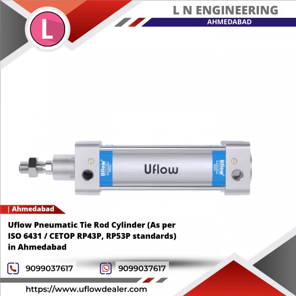 Uflow Pneumatic Tie Rod Cylinder (As Per ISO 6431 / CETOP RP43P, RP53P Standards) In Ahmedabad
