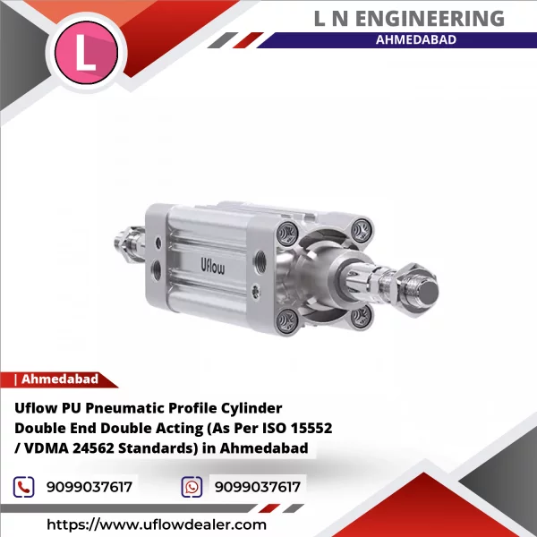 Uflow PU Pneumatic Profile Cylinder Double End Double Acting (As Per ISO 15552 / VDMA 24562 Standards) In Ahmedabad