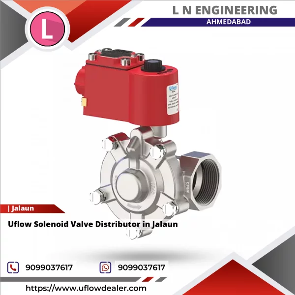 Uflow Solenoid Valve Showing Valve Body And Coil Assembly