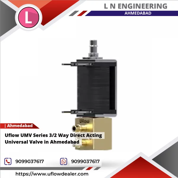 Uflow UMV Series 3/2 Way Direct Acting Universal Valve In Ahmedabad