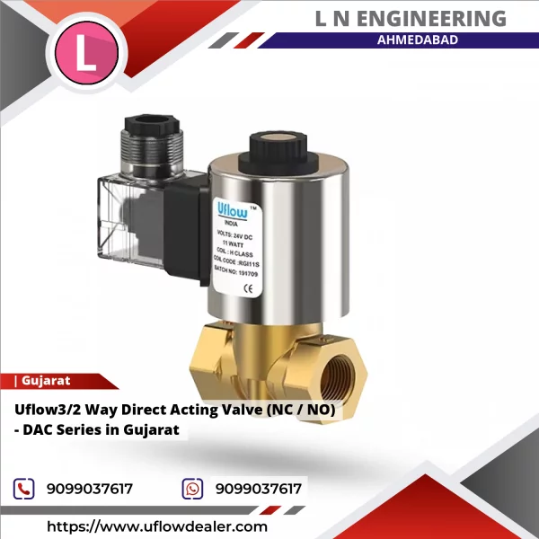 Uflow3/2 Way Direct Acting Valve (NC / NO) - DAC Series In Gujarat