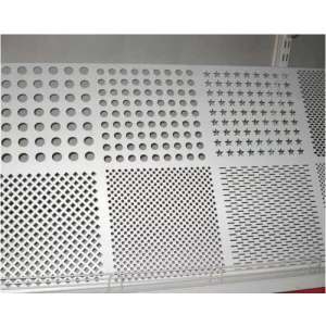 Perforated Metal Sheet Used In Furniture Manufacturing Showing Round Holes And Smooth Edges