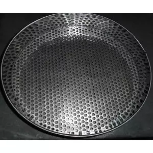 Stainless Steel Perforated Sheet Used In Gate Fabrication Showing Round Hole Pattern