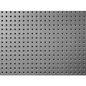 Close-up View Of Stainless Steel Perforated Sheet With Round Holes