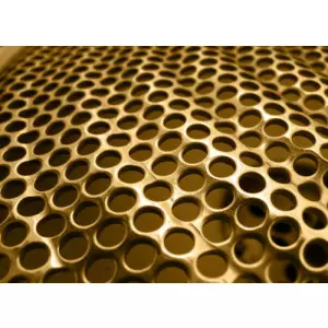 Sesame Mill Mild Steel Perforated Sheet Showing Round Hole Pattern