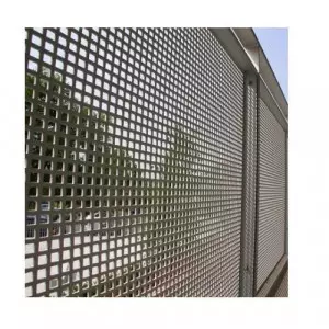 Square Hole Perforated Metal Sheet Showing Uniform Punched Holes