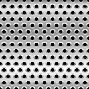 Close-up View Of Stainless Steel Jali Sheet Showing Perforated Pattern
