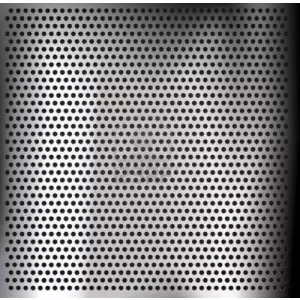 Valve Perforated Metal Sheet Showing Uniform Round Holes Used For Industrial Valve Components