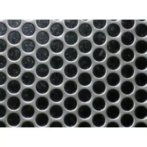 Wire Mesh Sheets Arranged Showing Various Hole Patterns For Industrial Use