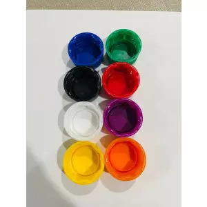 Close-up Image Showing Durable CSD Bottle Caps Lined Up Ready For Packaging