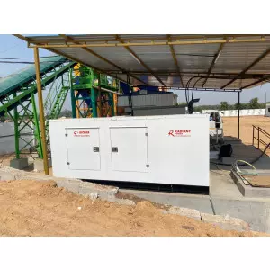 100 KVA Silent Diesel Generator Set Installed Outdoors