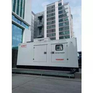 30 KVA Eicher Silent Diesel Generator Set Installed At An Industrial Site