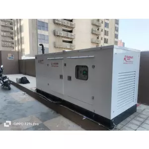 40 KVA Eicher Silent Diesel Generator Set Installed Outdoors