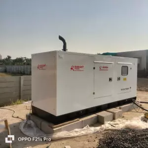 62.5 KVA Eicher Silent Diesel Generator Set Installed Outdoors