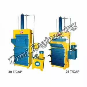 Hydraulic Pet Bottle Baling Press Machine Operating In An Industrial Setting