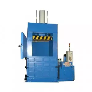 Vertical Baler Machine Made From Mild Steel Showing Hydraulic Press Mechanism
