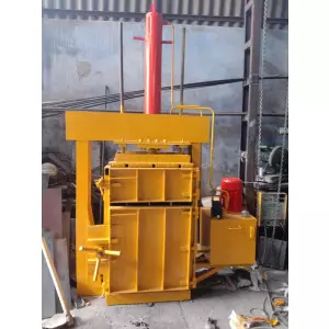 Paper Baling Press Machine Compact Setup Showing Hydraulic Components