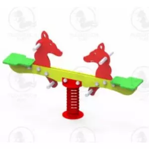 Kids Playing On Durable Outdoor Seesaw In Park