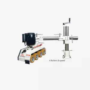 Industrial Auto Feeder Machine Operating In Wood Processing Workshop