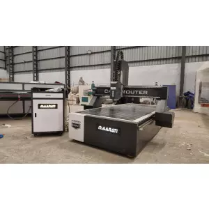 CNC Router Woodworking Machine Operating In A Factory Environment