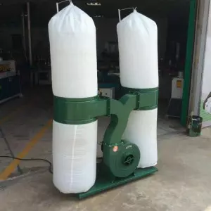 Industrial Dust Collector Machine Used In Woodworking Workshop