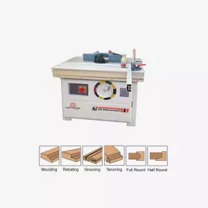 Spindle Moulder Machine Showing Adjustable Cutter Head And Safety Guard