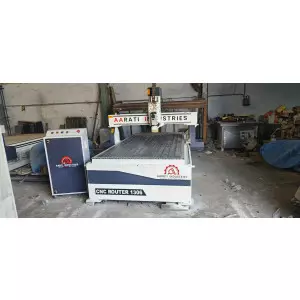 Woodworking CNC Engraving Machine Operating In A Workshop