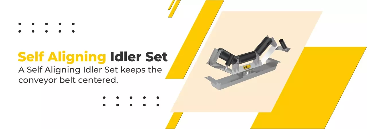 Self Aligning Idler Set for Smooth Conveyor Operation