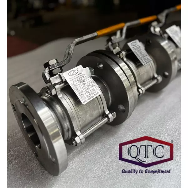 QTC Make 3 PC Design CF8 Ball Valve CFT Seat F/E