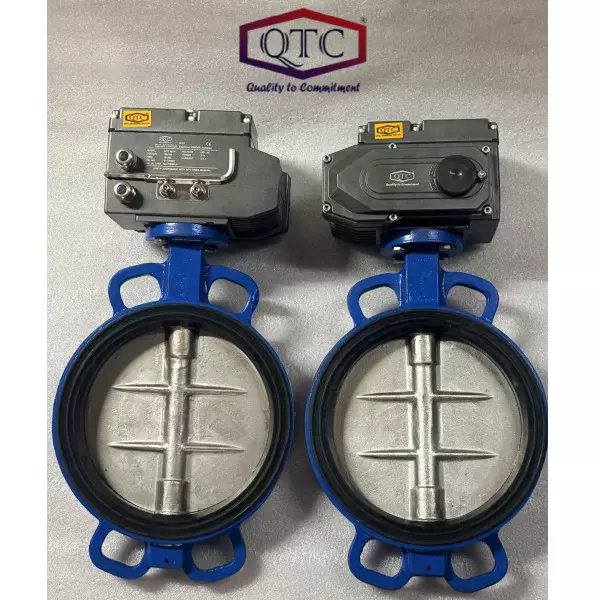 QTC Make Butterfly Valve With Electric Actuator ON/OFF Type