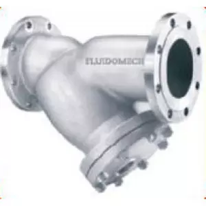 Industrial Strainer Equipment Installed In An Industrial Piping System