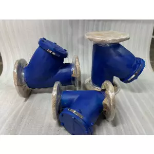 Industrial Strainer Installed On Pipeline For Filtration Process