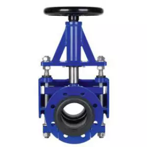 Industrial Pinch Valve Showing Rubber Sleeve And Metal Body Used In Flow Control Applications