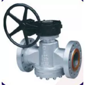 Image Showing Industrial Plug Valve Used For Flow Control In Piping System