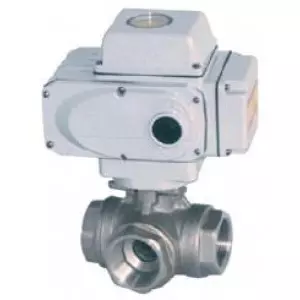 Pneumatic Valve Actuator Mounted On Industrial Valve