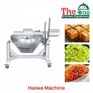 Halwa Machine Used In Commercial Kitchen Showing Stainless Steel Build And Control Panel