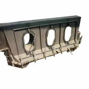 Road Barrier Mould Showing Detailed Structure Ready For Plastic Rotational Moulding