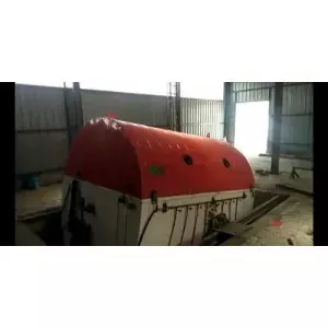 Industrial Rotomolding Machine Working With Metal Mold At Factory
