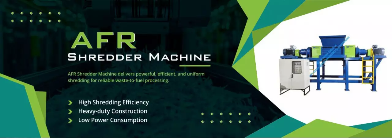 AFR Shredder Machine for alternative fuel processing in industrial waste management