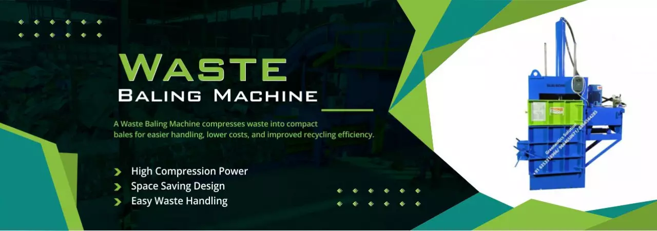 Waste Baling Machine for compressing cardboard and plastic waste