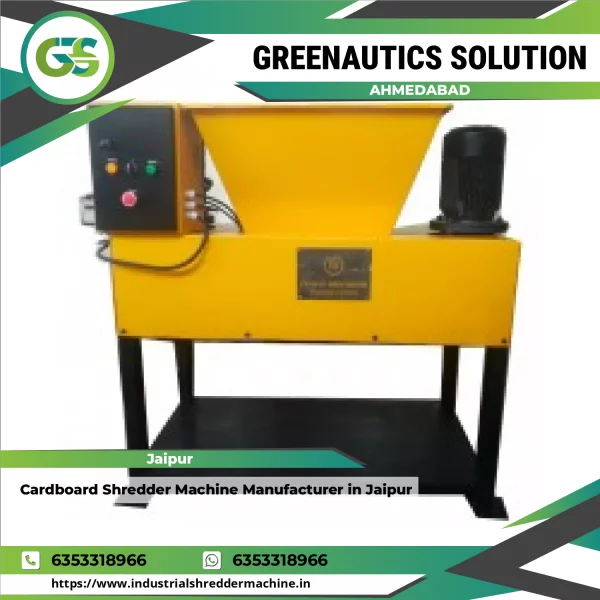 Industrial Cardboard Shredder Machine Operating In A Factory