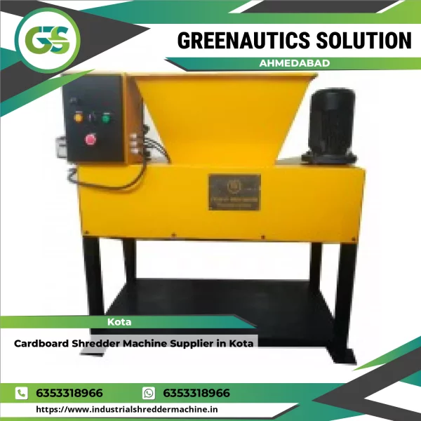 Industrial Cardboard Shredder Machine Cutting Large Sheets Into Small Pieces