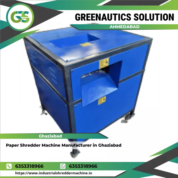 Industrial Paper Shredder Machine Operating With Shredded Paper Output