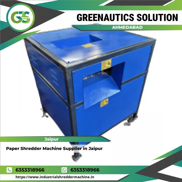 Industrial Paper Shredder Machine Processing Sheets Of Paper