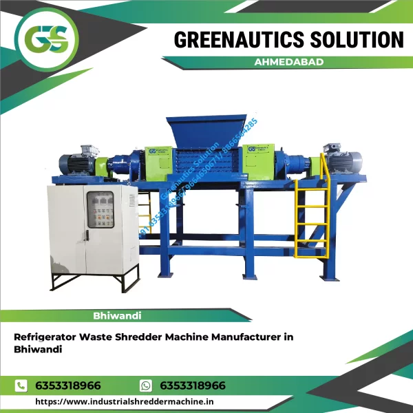 Industrial Refrigerator Shredder Machine Processing Discarded White Goods
