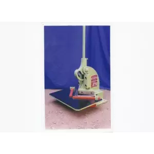 Corner Cutting Machine Used In Metal Fabrication Showing Robust Steel Frame And Sharp Blades