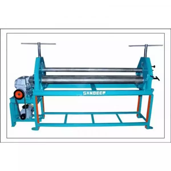 Mechanical Power Press Machine In Operation Shaping Metal Sheet