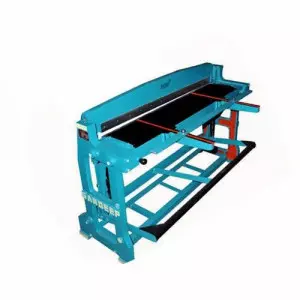 Treadle Shearing Machine Operating On Metal Sheet